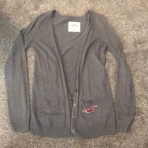 Hollister grey cardigan, size medium. Great condition